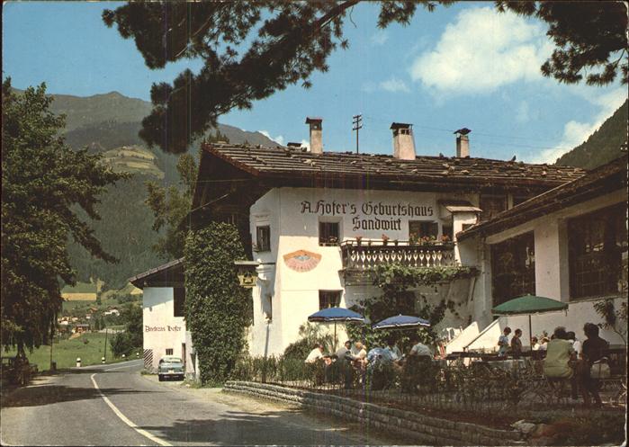 St Leonhard Passeier Gasthaus Sandwirt Andreas Hofer Geburtshaus