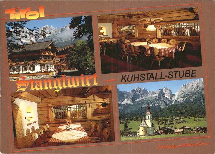 Going Wilden Kaiser Tirol Gaststaette Restaurant Stanglwirt Kuhstall-Stube Kirch