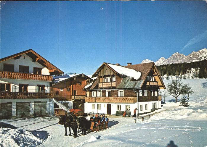 Ramsau Dachstein Steiermark Gasthaus Schlapferhof Pferdeschlitten Kutschfahrten