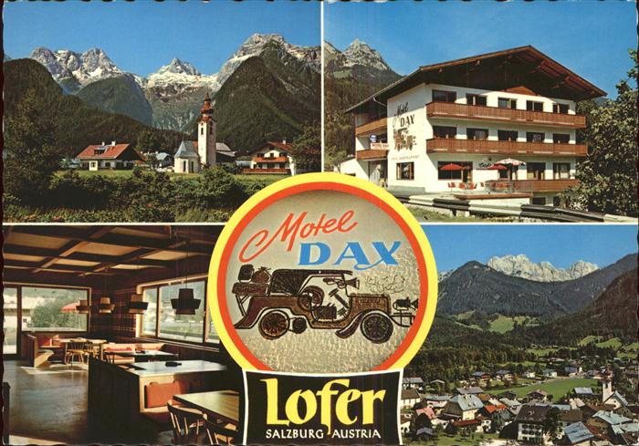 Lofer Motel Dax Restaurant Kegelkasino Kirche Loferer Steinberge