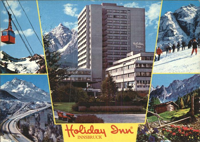 Innsbruck Hotel Holiday Inn Kabinenbahn Autobahn Skipiste Wintersportplatz