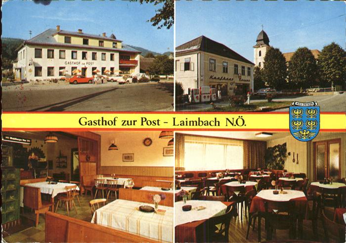 Laimbach Muenichreith Gasthof zur Post Kirche Wappen