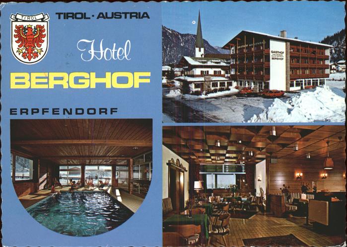 Erpfendorf Gasthof Hotel Berghof Hallenbad Wappen Kirchturm