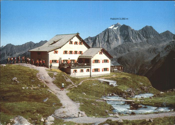 Neustift Stubaital Tirol Neue Regensburger Huette Habicht Bergbach Stubaier Alpe