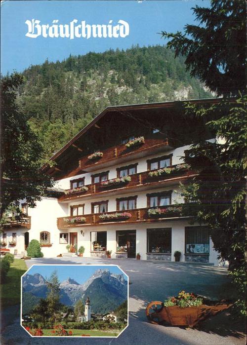 Lofer Pension Braeuschmied Kirche Loferer Steinberge