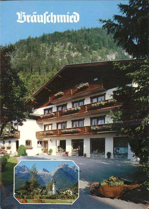 Lofer Pension Braeuschmied Kirche Loferer Steinberge