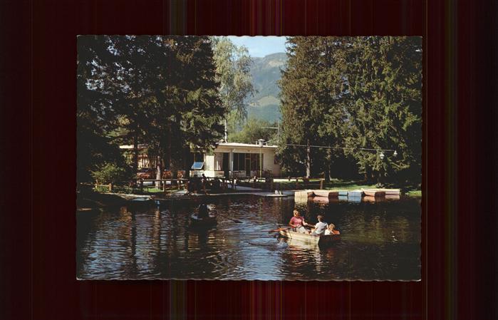 Reichenau Rax Kurort Teich Paddelboot Cafe im Kurpark