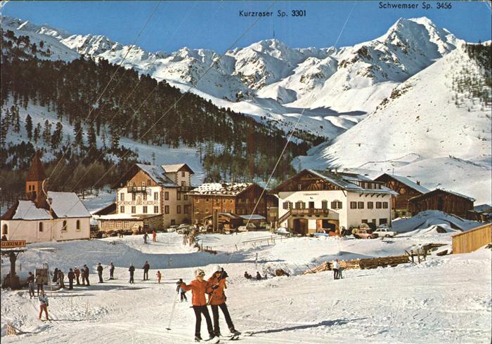 Kurzras Schnals Sporthotel Schnalstal Wintersportplatz Schlepplift