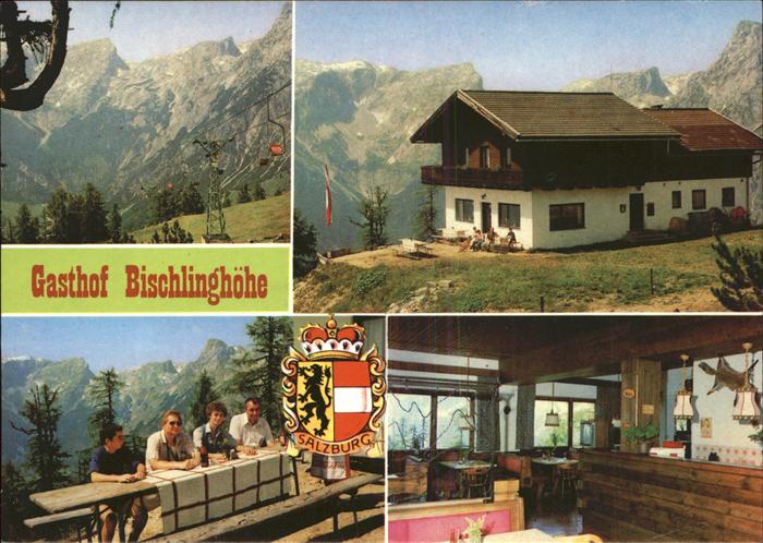 Werfenweng Gasthof Bischlinghoehe Wappen Sessellift Alpenpanorama