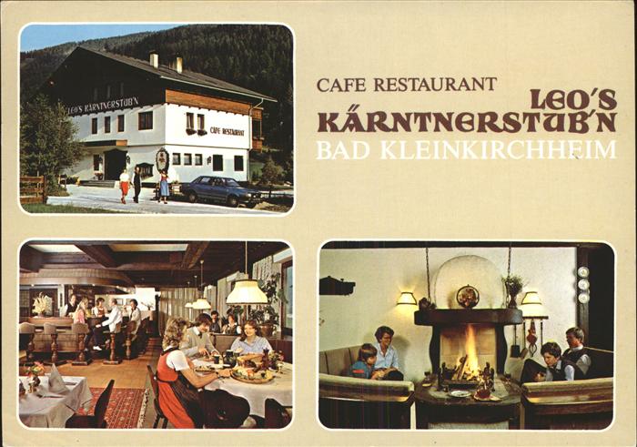 Bad Kleinkirchheim Kaernten Cafe Restaurant Leo's Kaerntnerstuben Kaminecke