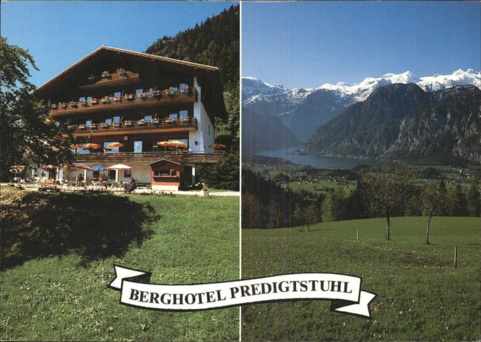 Bad Goisern Salzkammergut Berghotel Predigtstuhl Hallstaettersee mit Alpenpanora