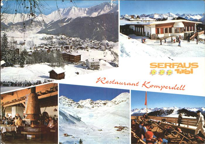 Serfaus Tirol Restaurant Komperdell Wintersportplatz Alpenpanorama