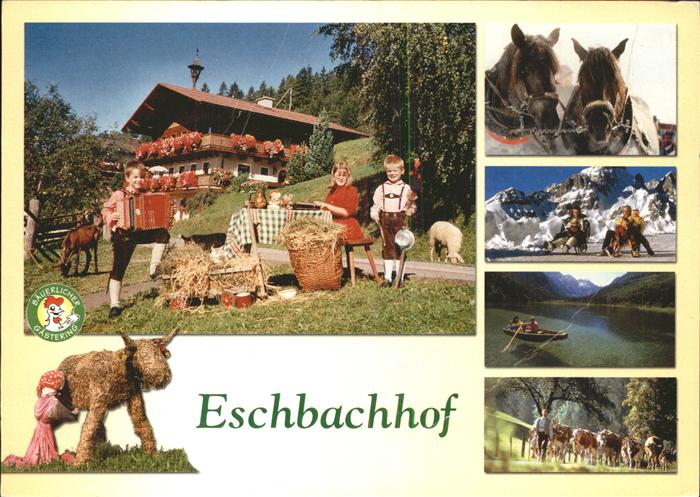 Radstadt Eschbachhof Pferdeschlitten Viehtrieb Kuh Schaf Kinder See Radstaetter