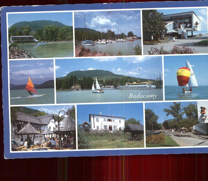 Badacsony Plattensee Hafen Wassersport Windsurfing Segelboot