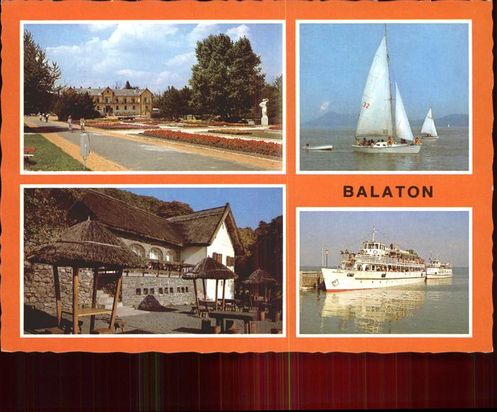Balaton Plattensee Park Segelboot Faehrschiff Gasthaus