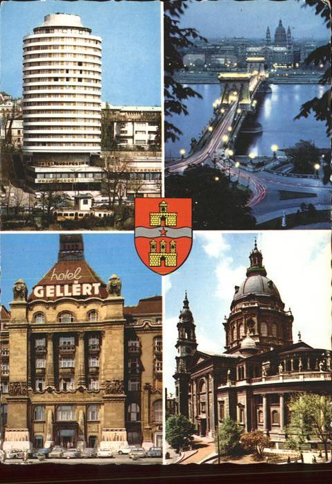 Budapest Hotel Budapest Donau Bruecke Hotel Gellert Basilika Wappen