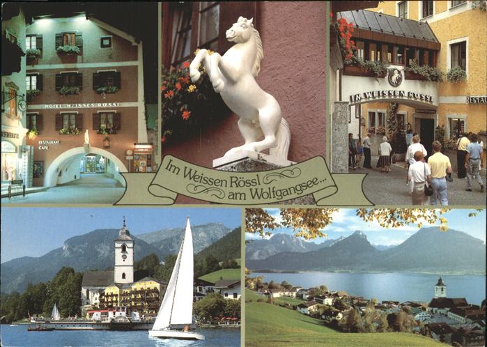 St Wolfgang Wolfgangsee Hotel Weisses Roessl Wolfgangsee Kirche Segelboot
