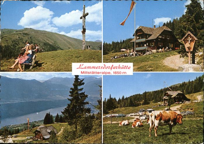 Millstatt Millstaettersee Lammersdorferhuette Alpe Jufenhoehe Gipfelkreuz Wegekr
