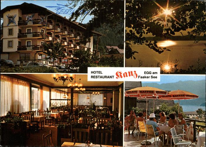 Drobollach Faaker See Hotel Restaurant Kanz Abendstimmung