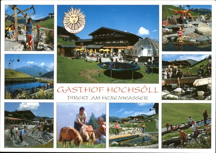 Soell Tirol Gasthof Hochsoell Hexenwasser Streichelpark Pferd