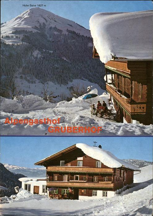 Soell Tirol Alpengasthof Gruberhof Wintersportplatz Hohe Salve Kitzbueheler Alpe