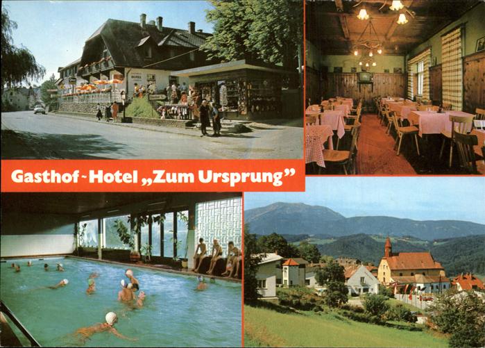St Corona Wechsel Gasthof Pension Zum Ursprung Wallfahrtskirche Hallenschwimmbad