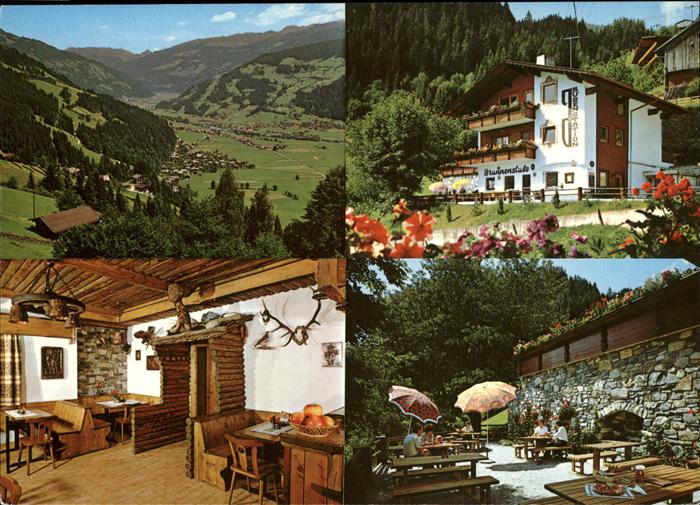Schwendau Jausenstation Brunnenstube Gartenrestaurant Geweih