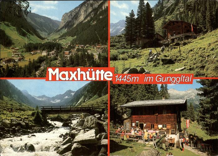 Ginzling Maxhuette im Gunggltal Blick zum Feldkopf Melkerscharte Ochsner Zillert