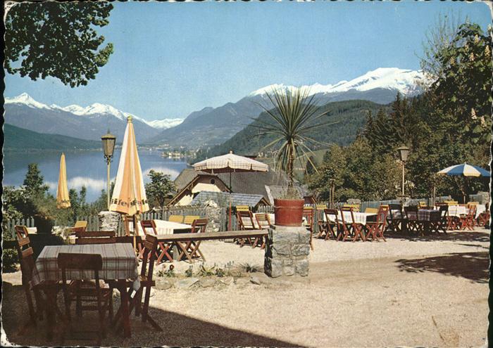 Dellach Drautal Gasthof Brugger Terrasse Alpenpanorama Millstaettersee