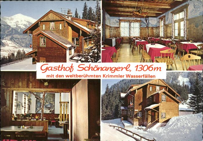 Krimml Gasthof Schoenangerl an den Wasserfaellen