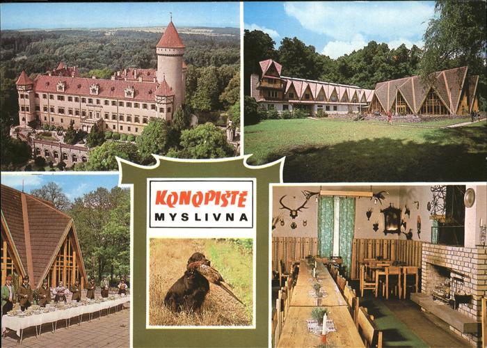 Konopiste Tschechien Myslivna Hunting Lodge Jaegerhaus Hund Schloss
