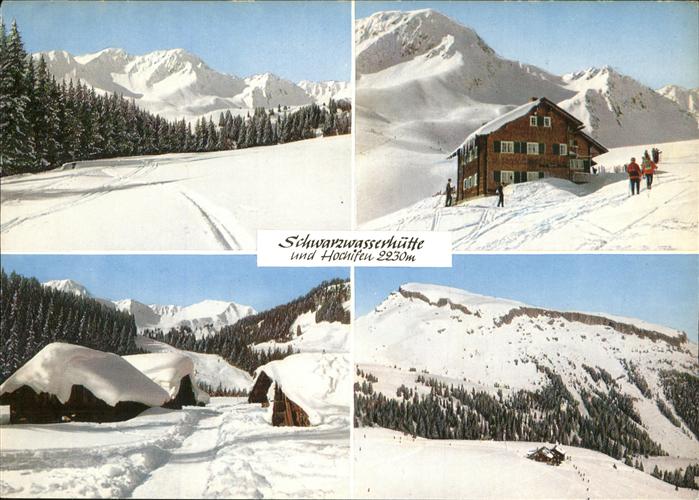 Hirschegg Kleinwalsertal Vorarlberg Schwarzwasserhuette mit Hochifen Allgaeuer A