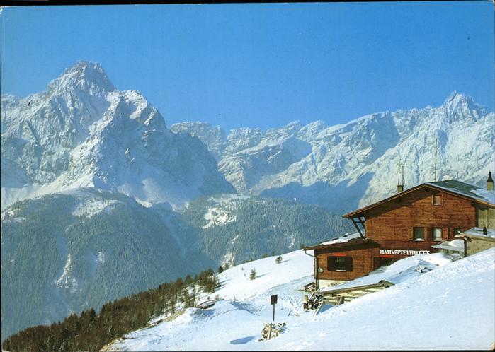 Sexten Sesto Suedtirol Hahnspielhuette Dolomiten Tre Scarperi Drei Schuster Haun