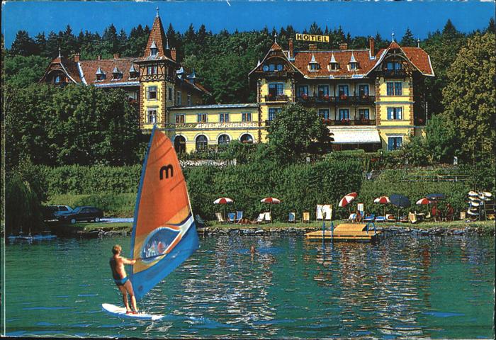 Klagenfurt Woerthersee Schlosshotel Woerthersee Wassersport Windsurfen