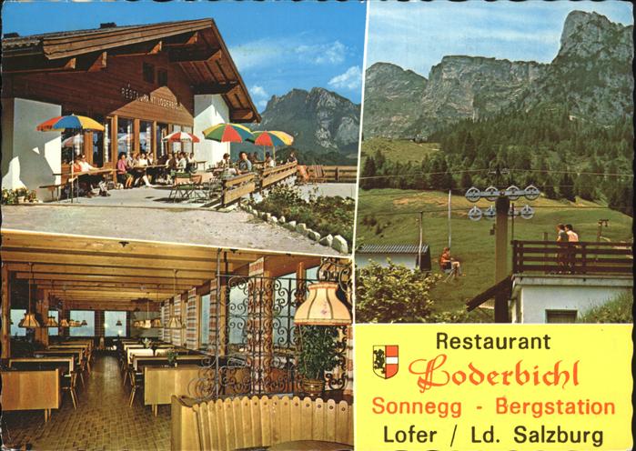 Lofer Retaurant Loderbichl Bergstation Sessellift Wappen
