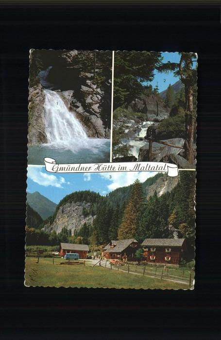 Gmuend Kaernten Gmuendner Huette im Maltatal Wasserfall Blauer Tumpf Weg zur Osn
