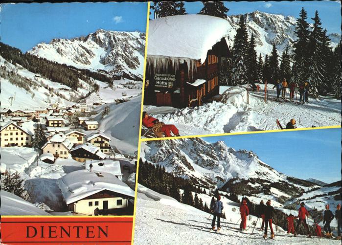 Dienten Hochkoenig Wintersportplatz Skihuette Skiabfahrt