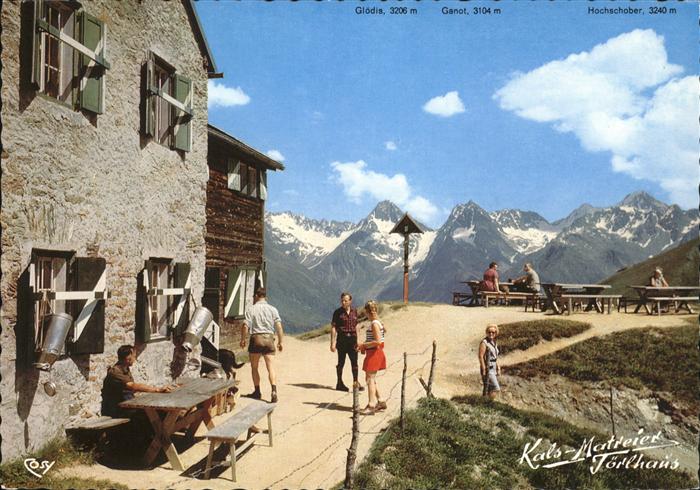 Kals Grossglockner Matreier Toerl Haus gegen Schobergruppe Hohe Tauern