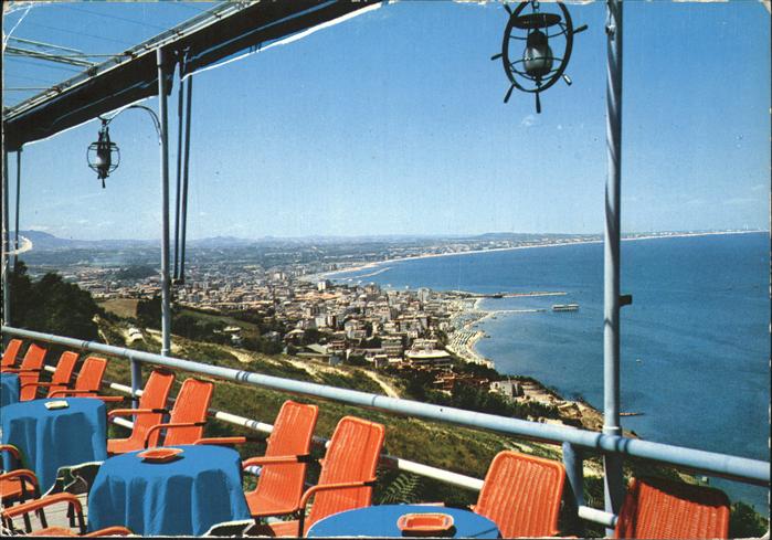 Gabicce Mare Blick von einer Terrasse aus