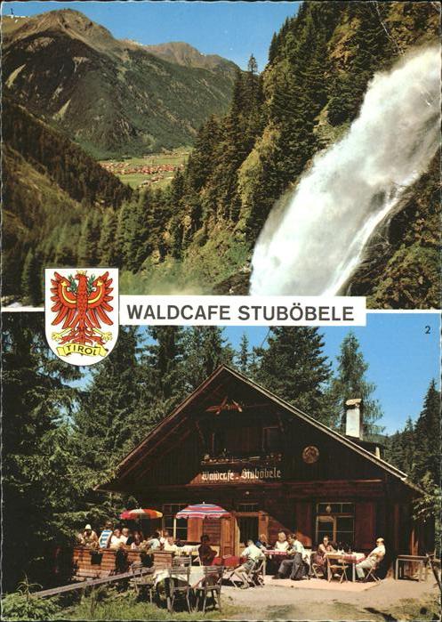 Umhausen Tirol Waldcafe Stub?bele u.Stubenfall mit Blick auf Umhausen
