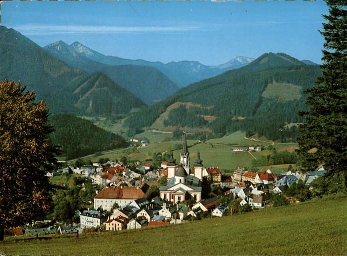 Mariazell Steiermark Panorama mit Staritzen und Duerrenstein