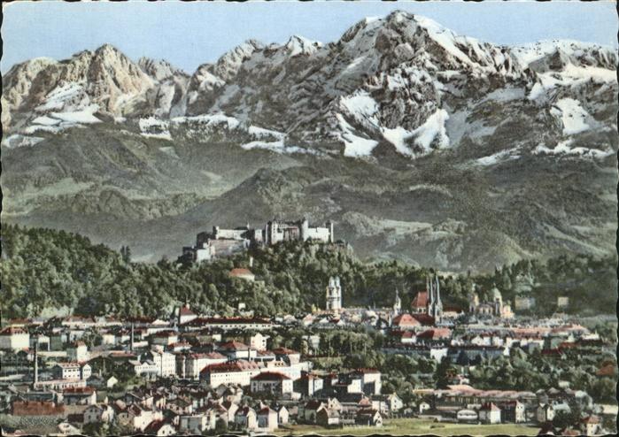 Salzburg Oesterreich Panorama mit Hohem Goell