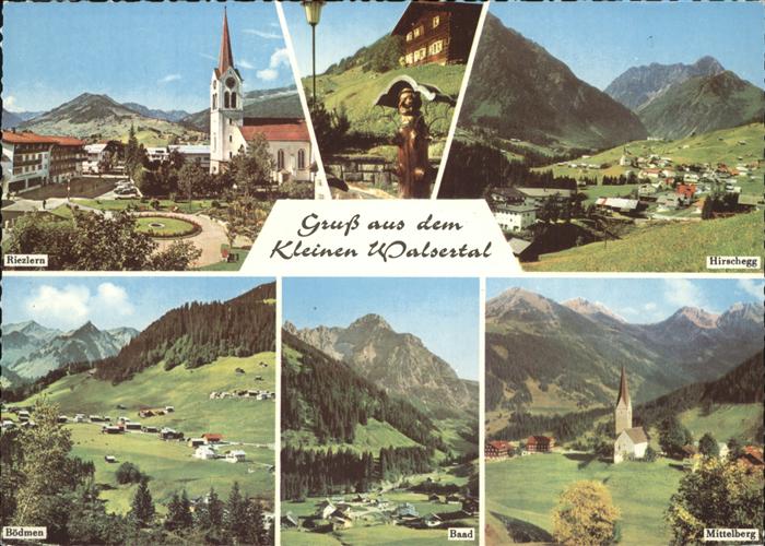 Kleinwalsertal Panorama von Riezlern Hirschegg Boedmen Baad und Mittelberg