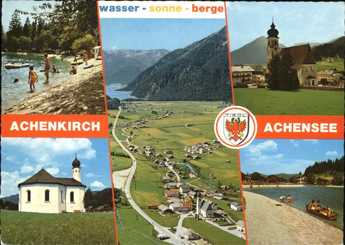 Achenkirch am Achensee Fliegeraufnahme Kapelle Strand