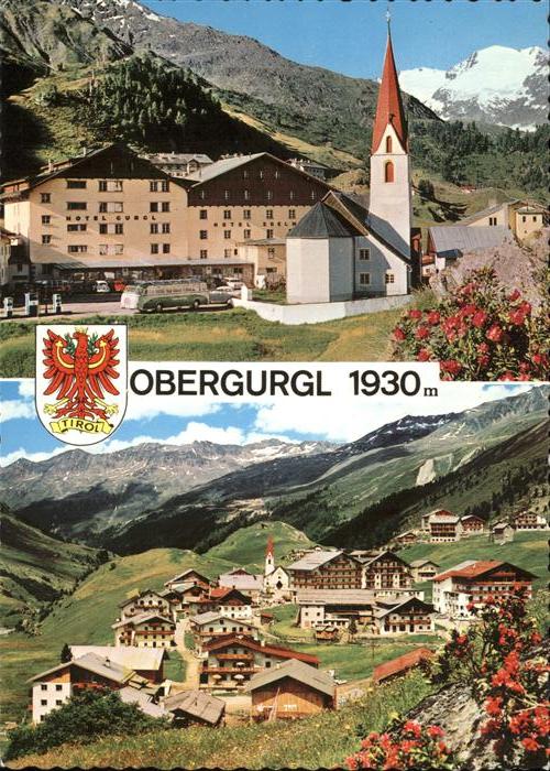 Obergurgl Soelden Tirol Sued und Nordansicht Kirche Hotel Gurgl