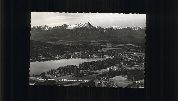 Velden Woerthersee Panorama mit Mittagskogel Triglow See