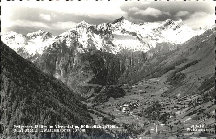 Praegraten Grossvenediger Im Virgental Rothspitze Quirl Malhamspitze