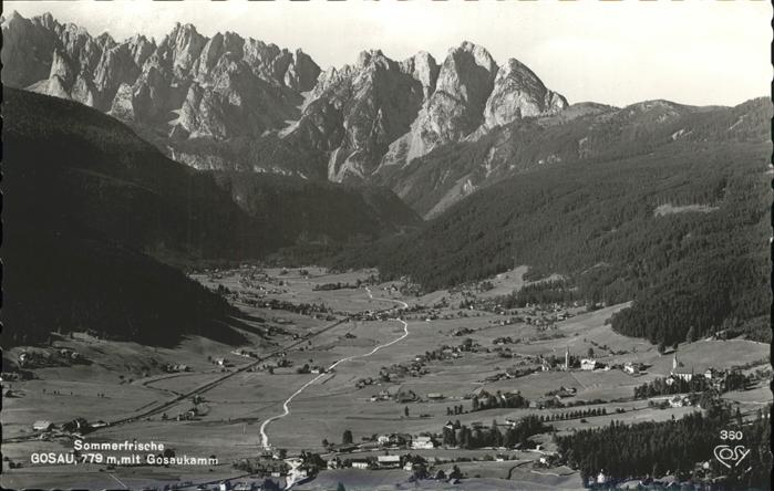Gosau Oberoesterreich Panorama mit Gosaukamm