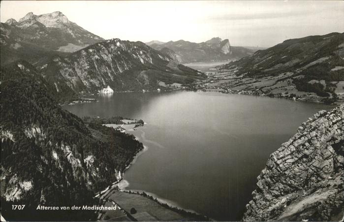 Attersee See Blick von Madlschneid