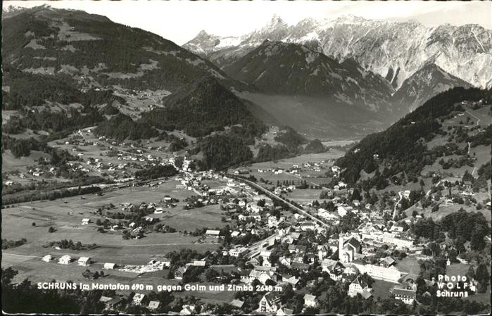 Schruns Vorarlberg Panorama Montafon Golm Zimba